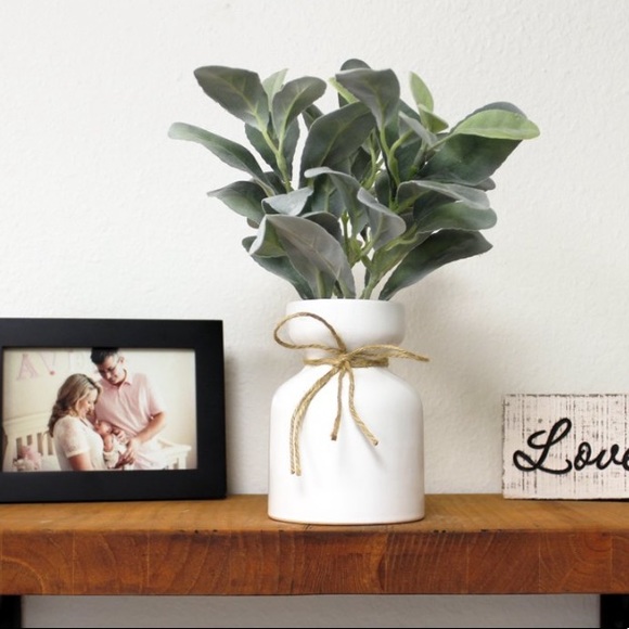 Mainstays Other - ❌SOLD Farmhouse Faux Lamb's Ear Ceramic Planter